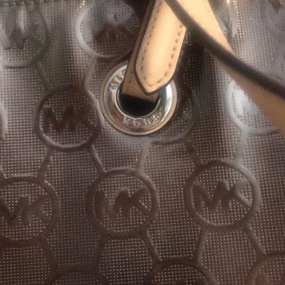 Michael Kors Jet Set Monogram Mirror Metallic Tote - Picture 6 of 6